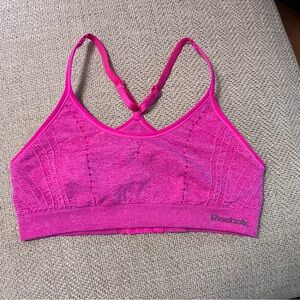 Reebok Pink Adjustable Sports Bra Small
